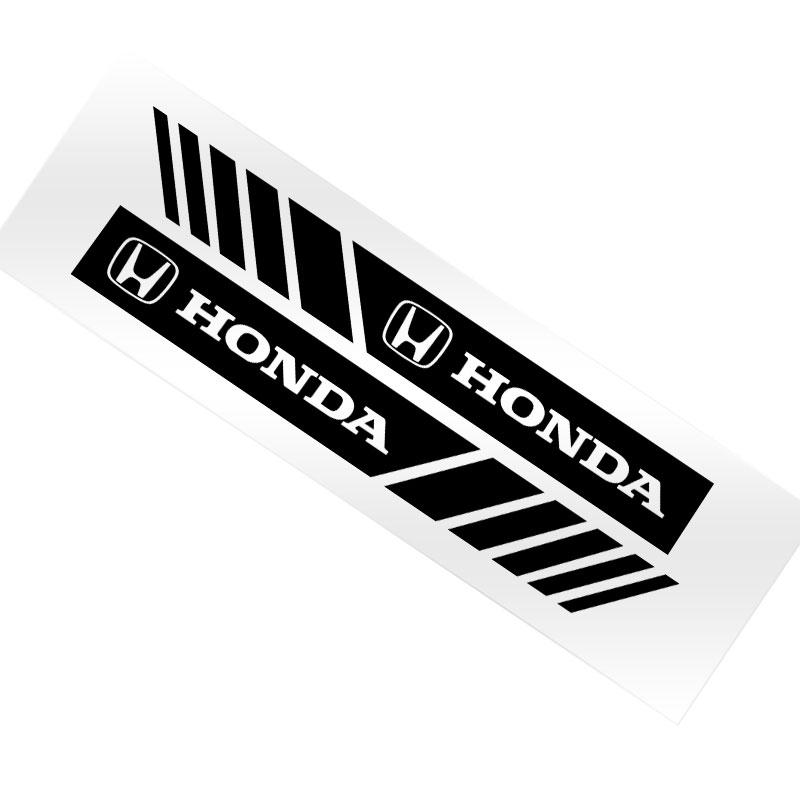 2 Stück Auto Streifen Aufkleber Rückspiegel Reflektierende Vinyl Aufkleber Dekoration Für Honda Fit Mugen Insight Type S R VTEC DOHC Modulo Vezel Legend RR Si schwarz von Joom DACH