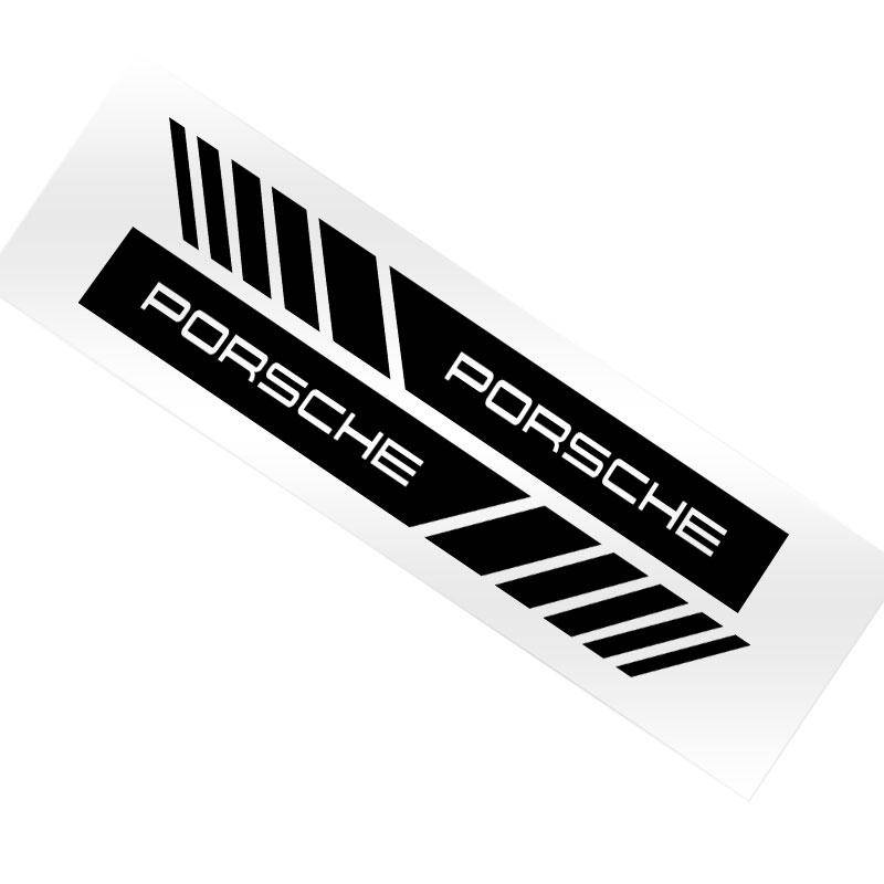 2 Stück Auto Streifen Aufkleber Rückspiegel Reflektierende Vinyl Aufkleber Dekoration Für Porsche Boxster Cayenne Panamera Macan Cayman 911 918 996 917 schwarz von Joom DACH