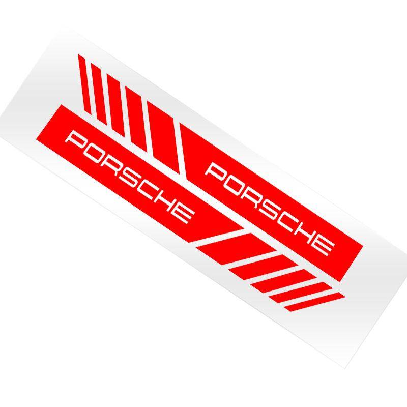2 Stück Auto Streifen Aufkleber Rückspiegel Reflektierende Vinyl Aufkleber Dekoration Für Porsche Boxster Cayenne Panamera Macan Cayman 911 918 996 917 rot von Joom DACH