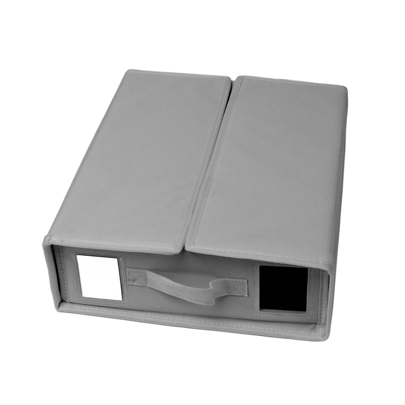 2 Stück Bettwäsche Aufbewahrungsbox Oxford-Gewebe Faltbar mit Reißverschluss Sichtfenster Große Kapazität Bettlaken graue von Joom DACH