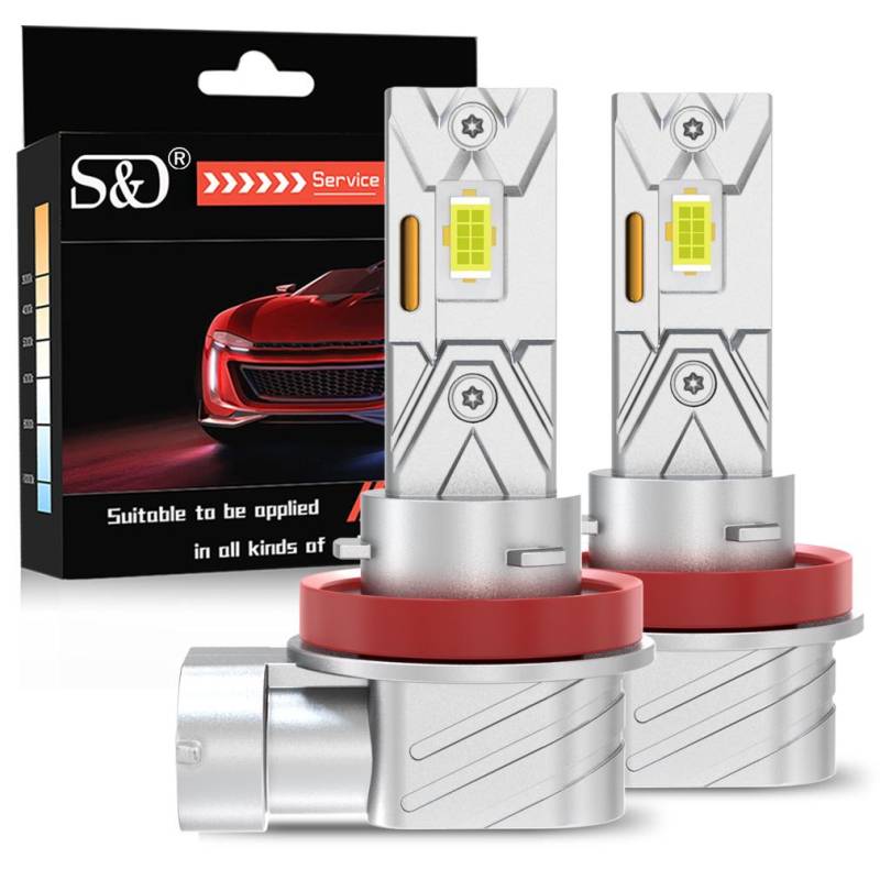 2 Stück Canbus H11 H8 LED Nebelscheinwerfer Lampen 9006 HB4 9005 HB3 LED Kupferrohr 16Core CSP Chips Auto DRL Fahrlampe 30W 20000LM Auto Tagfahrlicht H11 H8 von Joom DACH