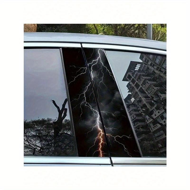 2 Stück Donner und Blitz Autoaufkleber - Langlebige, einfach anzubringende rechteckige Aufkleber für Stoßstangen und Säulen, halbmatte Oberfläche Totenkopf Autozubehör one-size bunt von Joom DACH