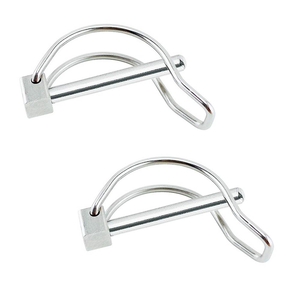 2 Stück Edelstahl 316 Schnellverschlussstift, Kupplungssicherungsstift, Anhängerabschleppen Fahrrad Kinderwagen Cargo Boot Bühnenbein Anhängekupplung Hakenklemme 6*45mm von Joom DACH