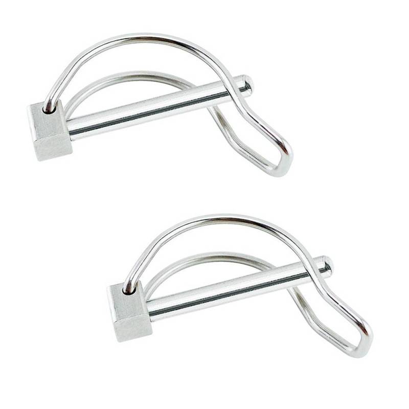 2 Stück Edelstahl 316 Schnellverschlussstift, Kupplungssicherungsstift, Anhängerabschleppen Fahrrad Kinderwagen Cargo Boot Bühnenbein Anhängekupplung Hakenklemme 6*45mm von Joom DACH
