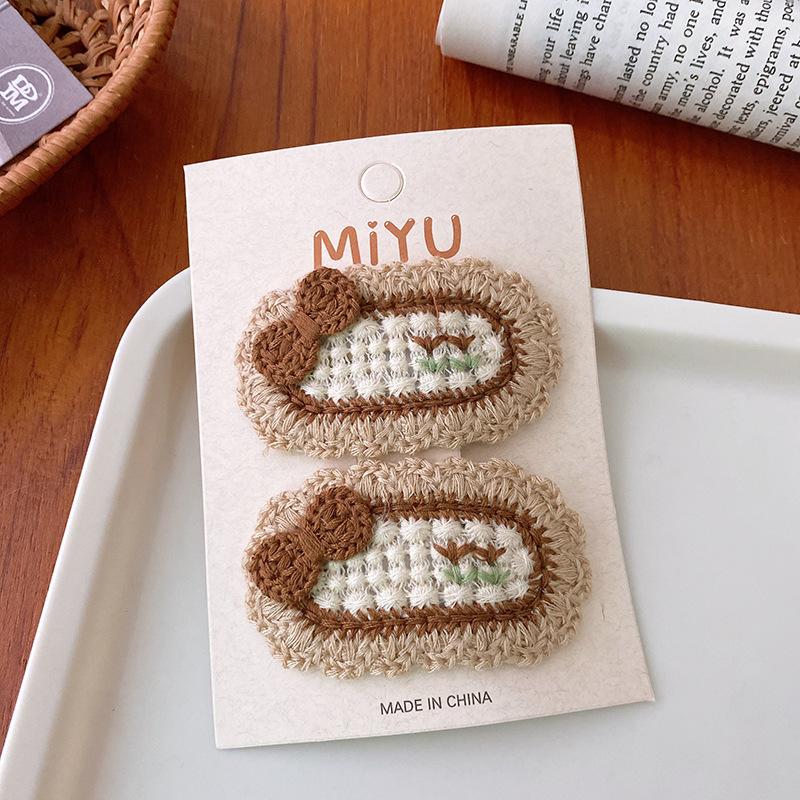 2 Stück Haarspangen für Babys und Mädchen, Kawaii-Bären-Stern-Haarspangen für Kinder, Baby-Haarspangen, Mini-weiche Winter-Accessoires für Kinder 7*4cm von Joom DACH