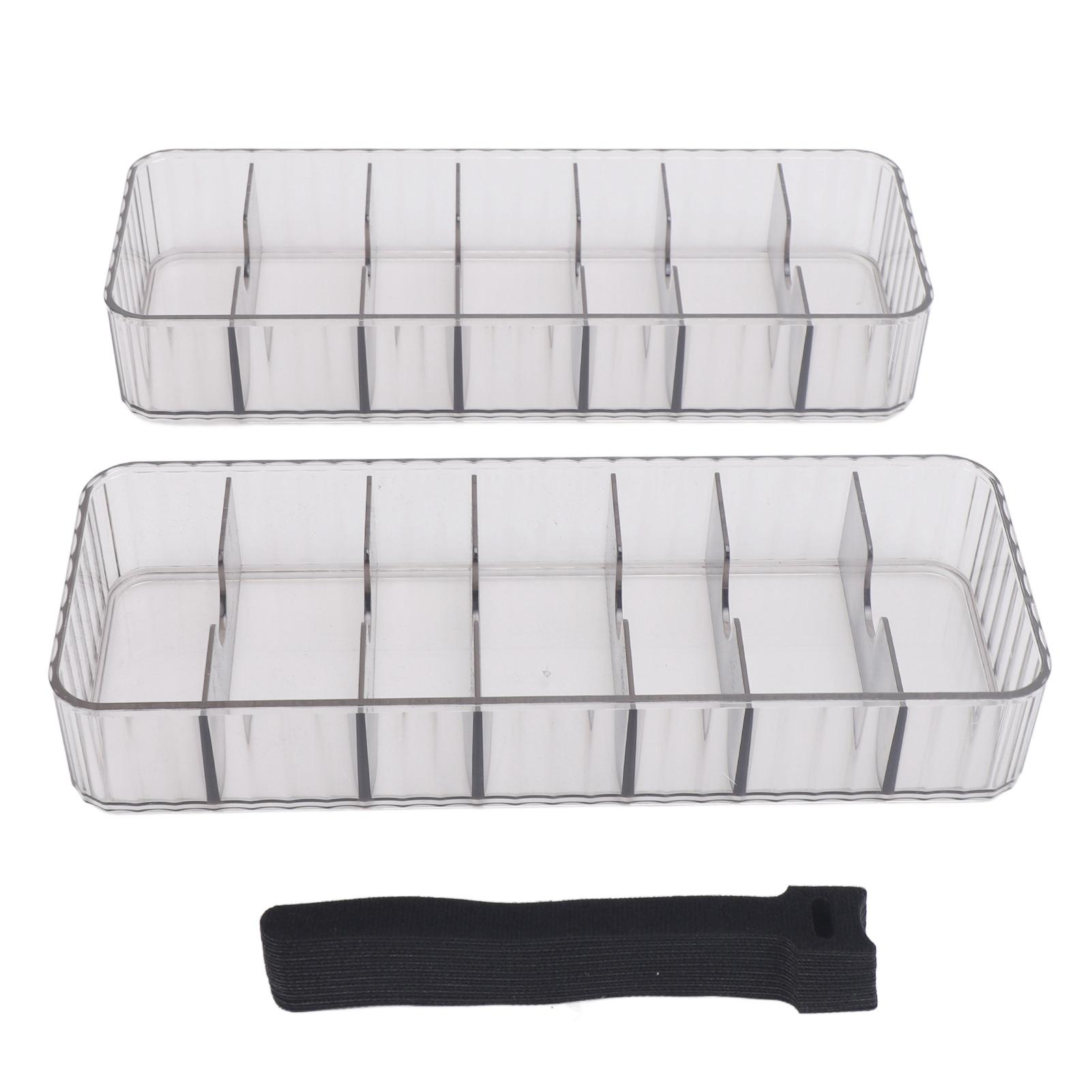 2 Stück Kabelmanagementbox mit 20 Kabelbindern Stapelbarer transparenter Netzkabel-Organizer mit 7 von Joom DACH