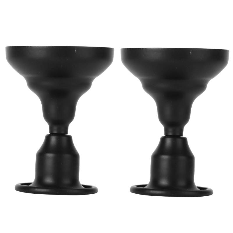 2 Stück Kerzenhalter Europäischer Stil Schlicht Retro Mini Dual Use Kerzenständer für Tischdekorationen schwarz von Joom DACH