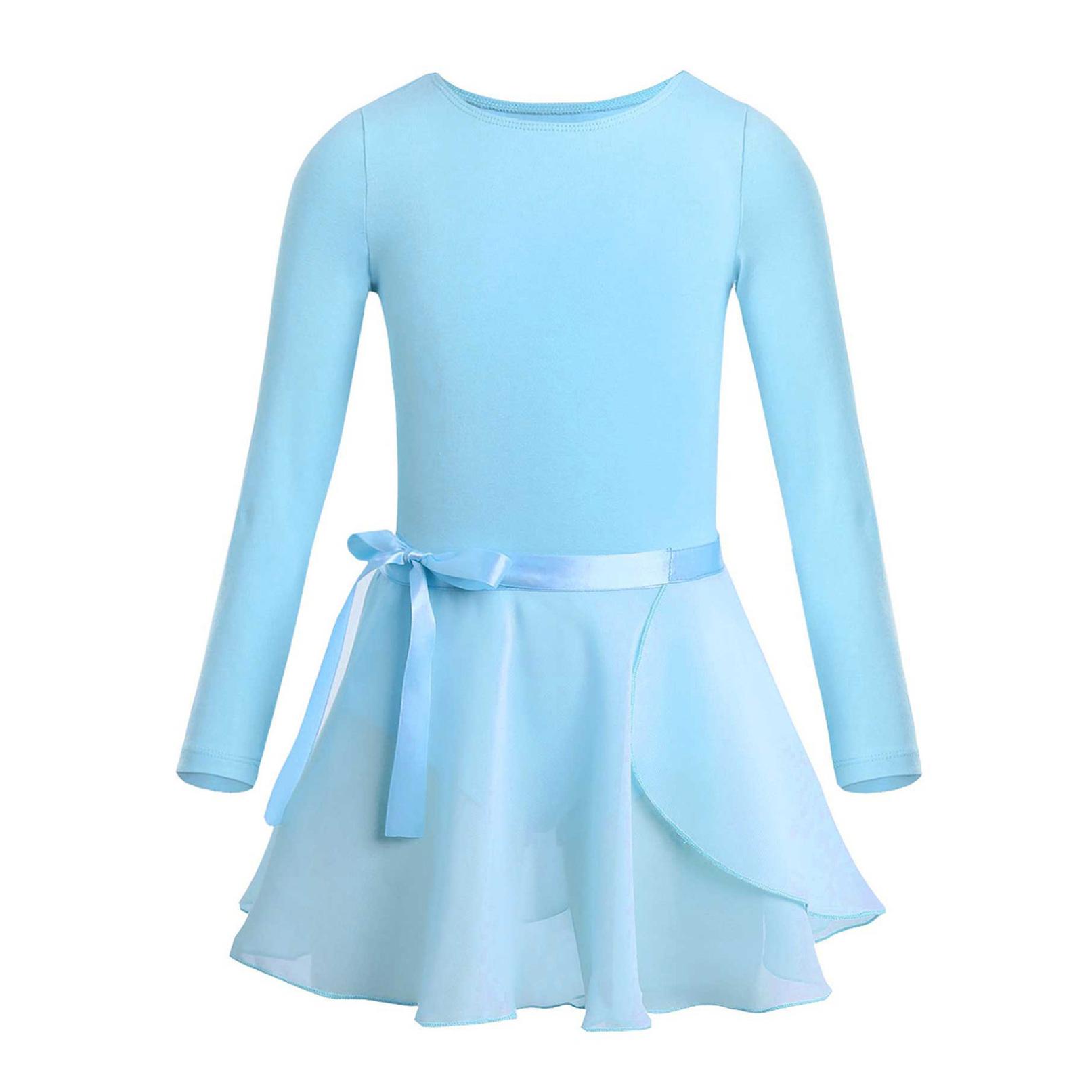 2 Stück Kinder Mädchen Ballett Tutu Kleid Ballerina Tanzkostüme Gymnastik Trikot mit gebundenem Rock Set 10-12 Years himmelblaue von Joom DACH