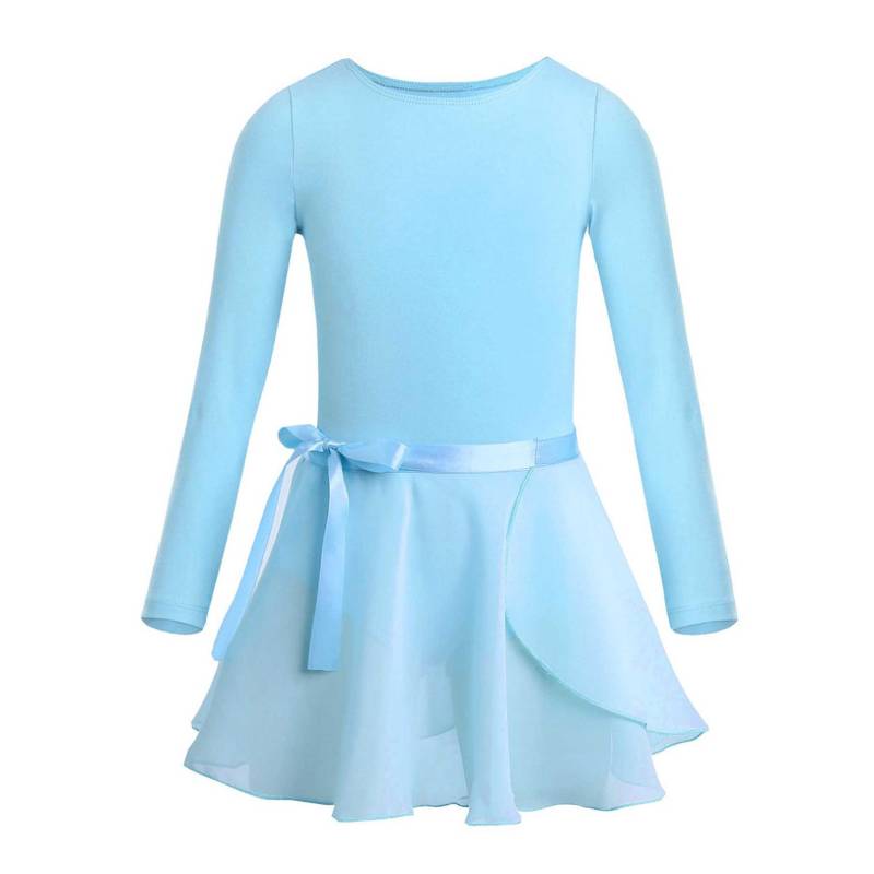 2 Stück Kinder Mädchen Ballett Tutu Kleid Ballerina Tanzkostüme Gymnastik Trikot mit gebundenem Rock Set 10-12 Years himmelblaue von Joom DACH
