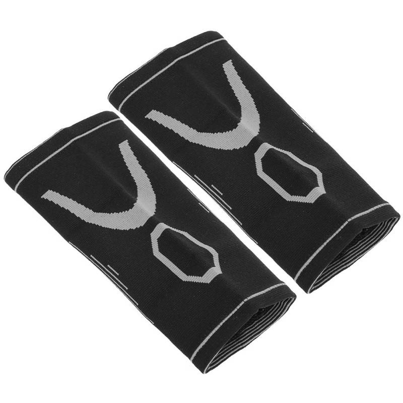 2 Stück Kinder Nylon Weicher Knieschützer Warmhaltend Elastisch Atmungsaktiv Kniebandage Grau + Schwarz bunt von Joom DACH