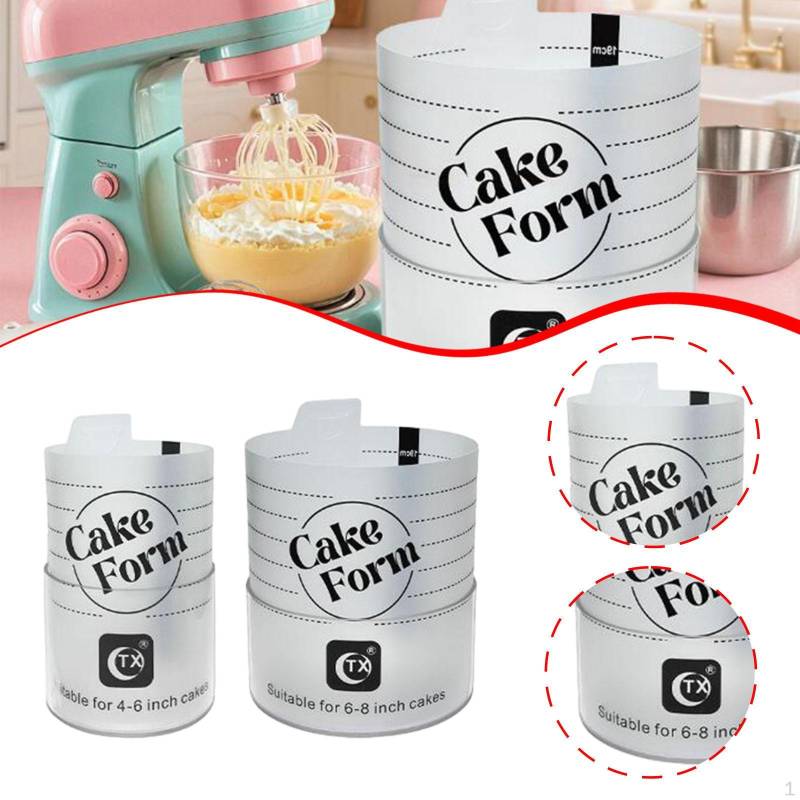 2 Stück Kuchenform Vielseitige Runde Backhelfer für Heimküche Anfänger 4inch 8inch von Joom DACH