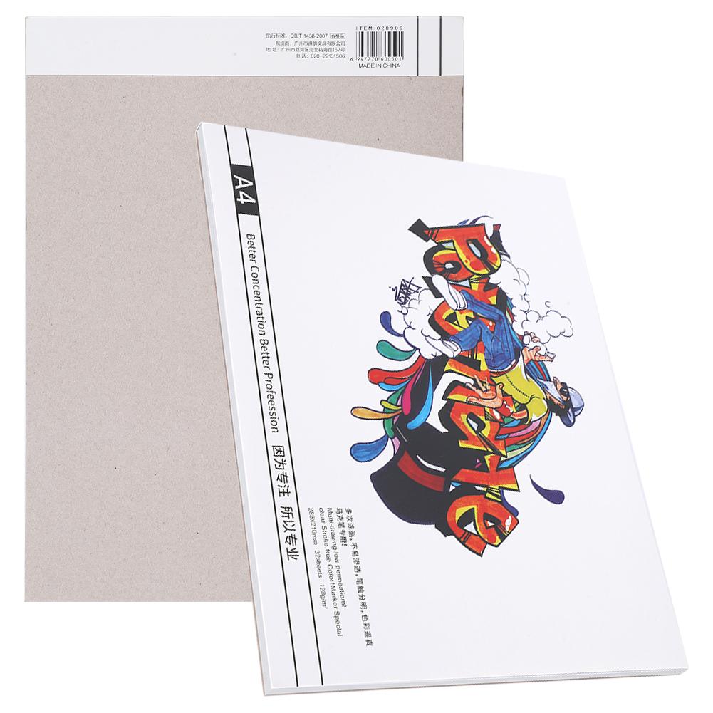 2 Stück Markerblock Spezialbuch A4 Plastikbindung Handgemaltes Papier Malwerkzeuge von Joom DACH