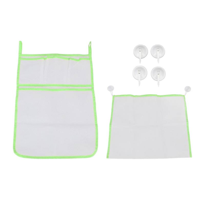 2 Stück Netz Badspielzeug Organizer Badezimmer Hängender Badewannenspielzeughalter Aufbewahrungsnetzbeutel mit Saugnapf grün von Joom DACH