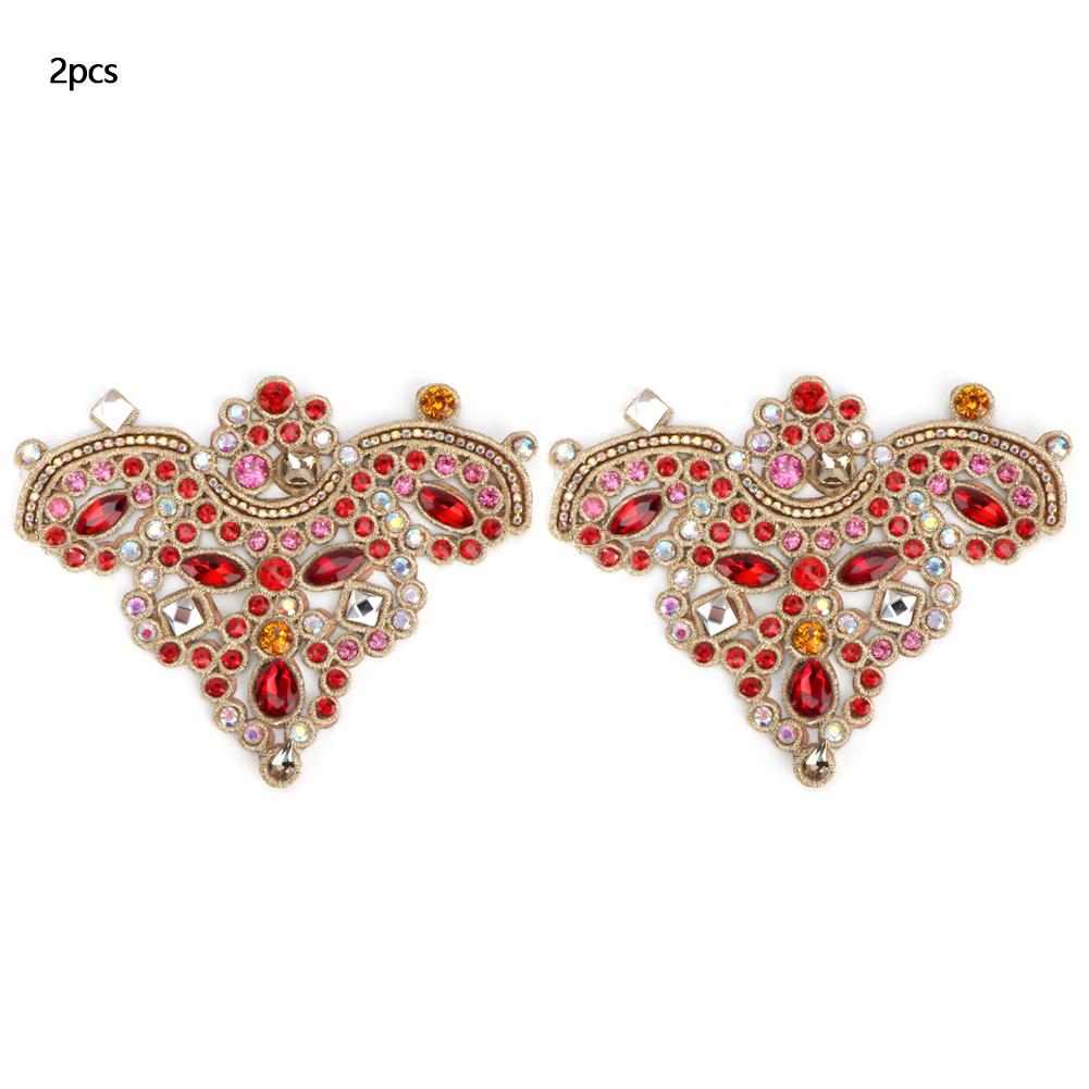 2 Stück Strasskristall Applikation Aufnähen Faux-Perlen Patch für Kleidung Schuhe Tasche (# 5) von Joom DACH