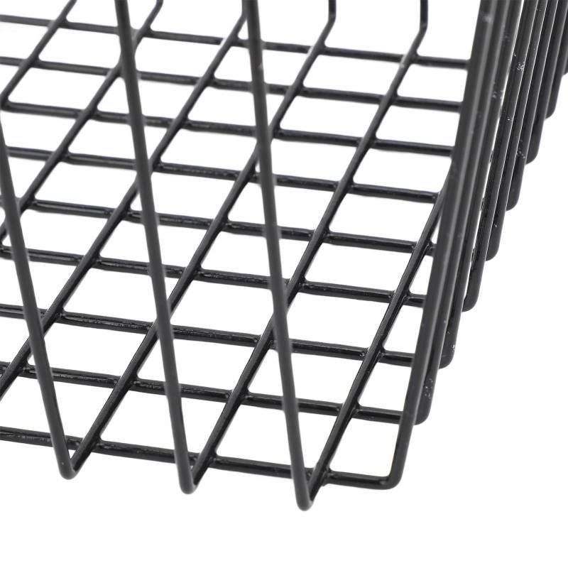 2 Stück Tiefkühltruhen-Organizer-Behälter Tiefer Korb Stapelbares Aufbewahrungsregal Metalldraht Schwarz L70cm X B30cm L70cm X W30cm X H27cm(8.5cm Handle) von Joom DACH