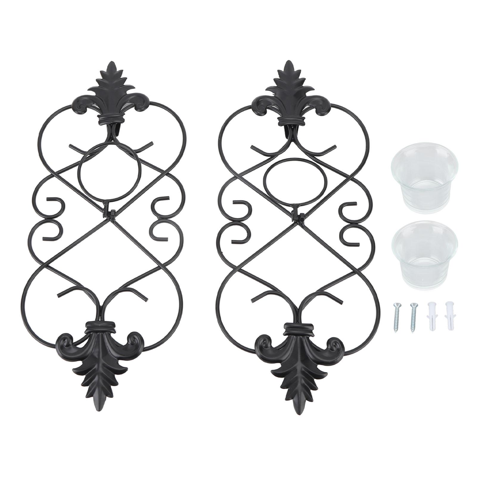 2 Stück Wandhängende Kerzenhalter Eisen Hängende Wandkerzenhalter für Heimdekoration Hochzeiten von Joom DACH