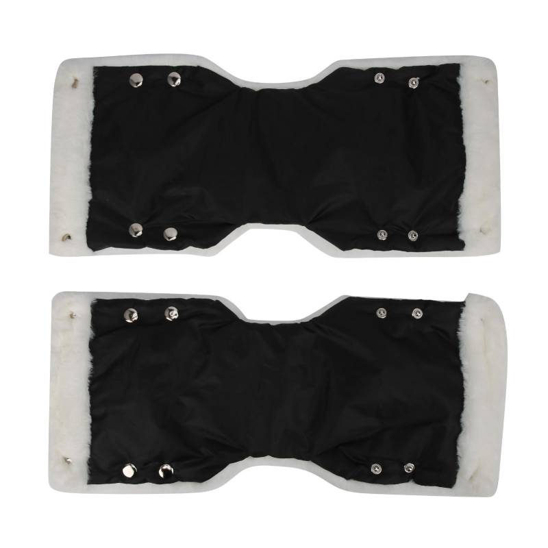 2 Stück Winter Kinderwagenhandschuhe Wasserdichte Kinderwagenfäustlinge Warmhalten Kinderwagen Handmuff Schwarz schwarz von Joom DACH
