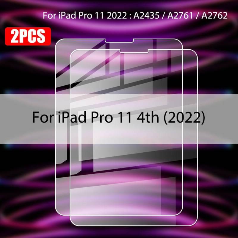 2 Stück gehärtetes Glas Displayschutzfolie für Apple Ipad Air 5 4 2022 Pro 11 2018 9,7 Zoll Ipad 10.2 6. 5. Generation gehärteter Film von Joom DACH