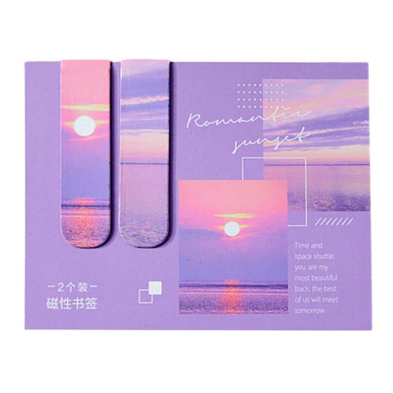 2 Stück magnetisches Lesezeichen, romantische Wolkenhimmel-Landschaft, einfacher und literarischer Buchmarkierungsclip für Buchliebhaber, niedlicher Buch-Paging-Marker, Magnet zum Auffinden K von Joom DACH