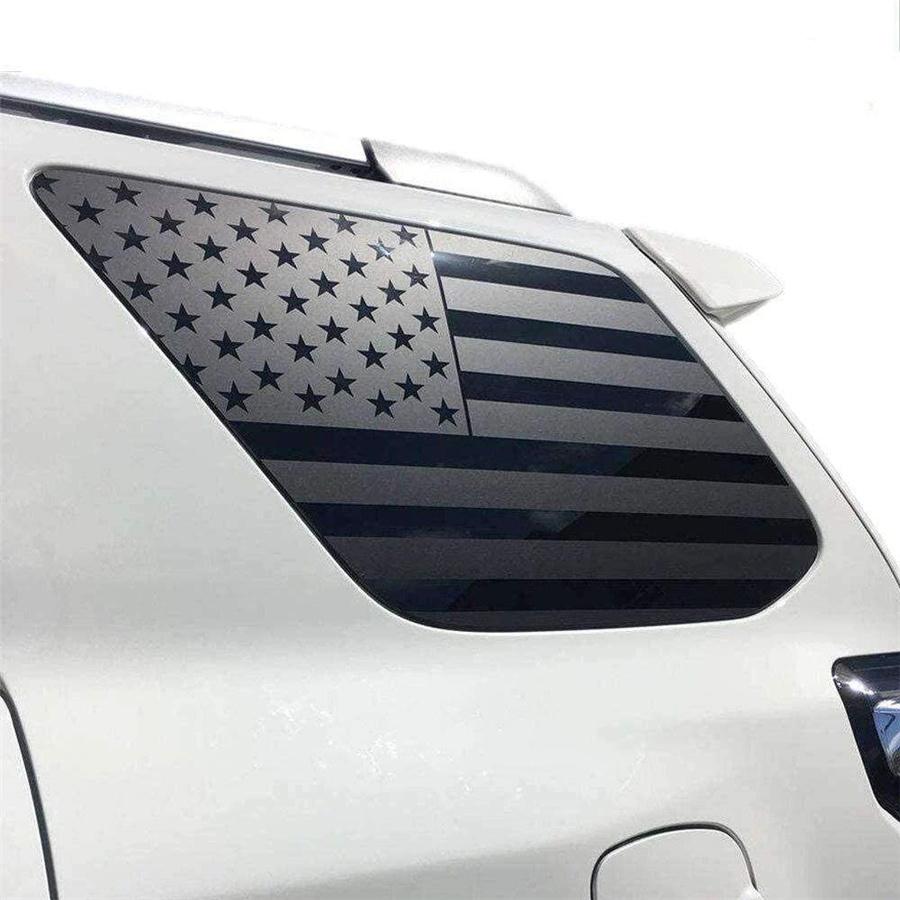 2 Stück vorgeschnittene Aufkleber mit amerikanischer Flagge für die Heckscheibe für Toyota 4RUNNER 03–09 von Joom DACH