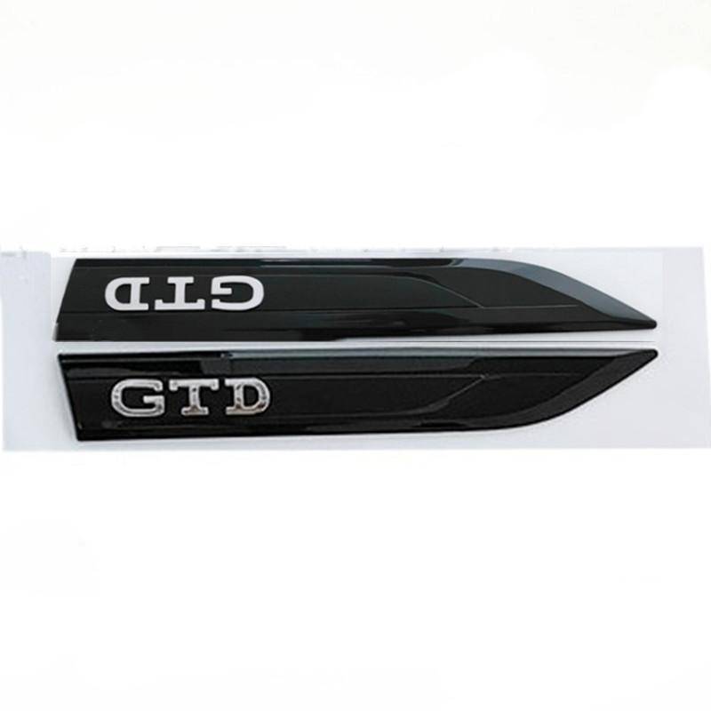 2 Stück x ABS GTD GTI Logo Auto Seitenkotflügel Abzeichen Emblem Aufkleber Aufkleber für G-olf Polo Jetta Passat Tiguan Scirocco GTD silber/schwarz 2 Stück x ABS GTD GTI Logo Auto Seitenkotflügel Abzeichen Emblem Aufkleber Aufkleber für G-olf Polo Jetta Passat Tiguan Scirocco GTD silber/schwarz von Joom DACH