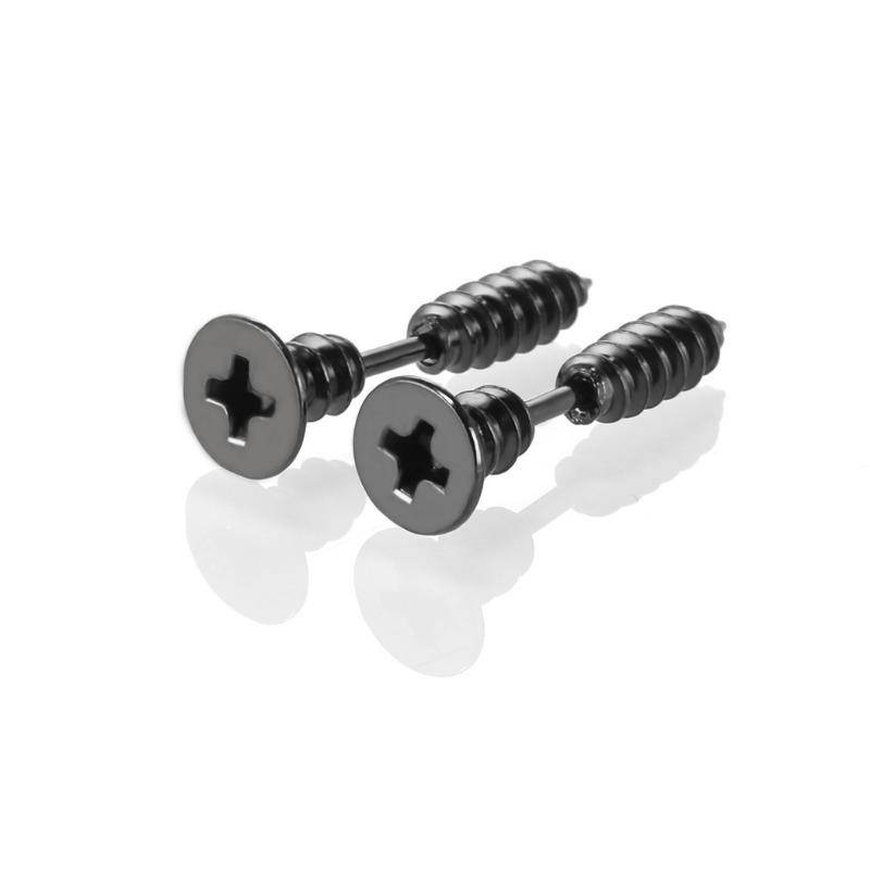 2 Stücke 316L Edelstahl Nagel Schraube Ohrstecker für Frauen & Männer Mode Punk Knorpel Ohr Piercings Schmuck von Joom DACH