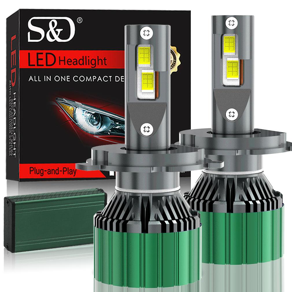 2 Stücke H1 H4 H7 LED Canbus H8 H11 9005 HB3 9006 HB4 9012 Hir2 H3 CSP Diode Turbo Led Scheinwerfer lampen Kit 120W 60000LM 12V 24V 6500K Auto Scheinwerfer 9005 HB3 von Joom DACH