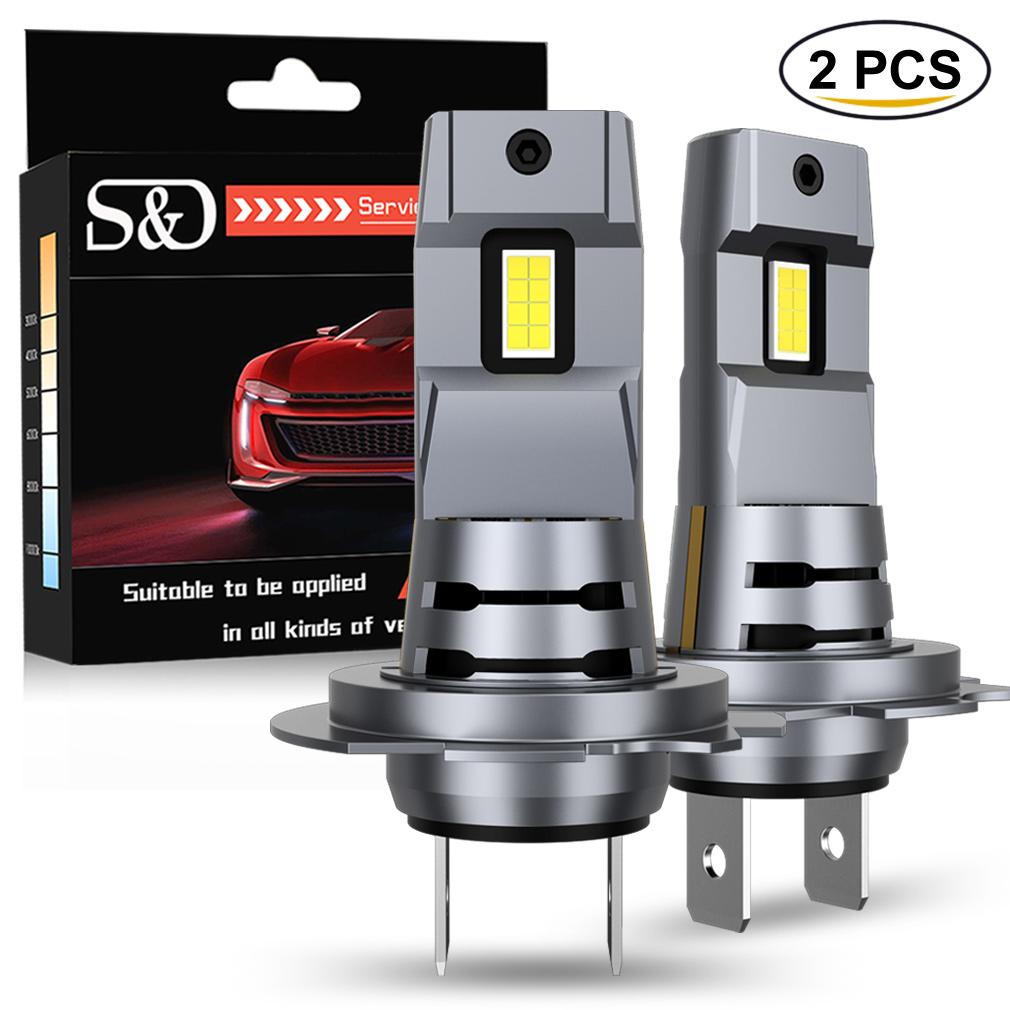 2 Stücke H7 Turbo Led-lampe Mini Auto Scheinwerfer Lampe H7 Drahtlose Lampen für Auto Kopf Lampe mit Lüfter 6500 K 30000LM Weiß 12 V 14 V von Joom DACH