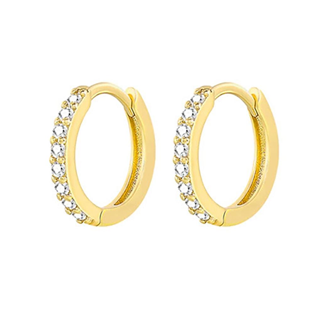 2 Stücke Regenbogen Kleine Huggies Creolen Mädchen Winzige Ringe Knorpel Kleine Helix Piercing Conch Ohrläppchen Tragus Kreis Männer Creolen 7mm weiß/gold von Joom DACH