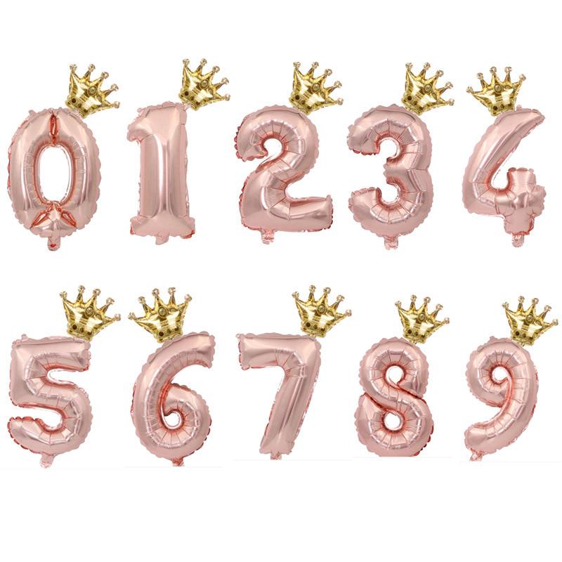 2 Teile/los 32 zoll Anzahl Folien Ballons Digit Air Ballon Kinder Geburtstag Party Wild One Dekorationen 2 von Joom DACH