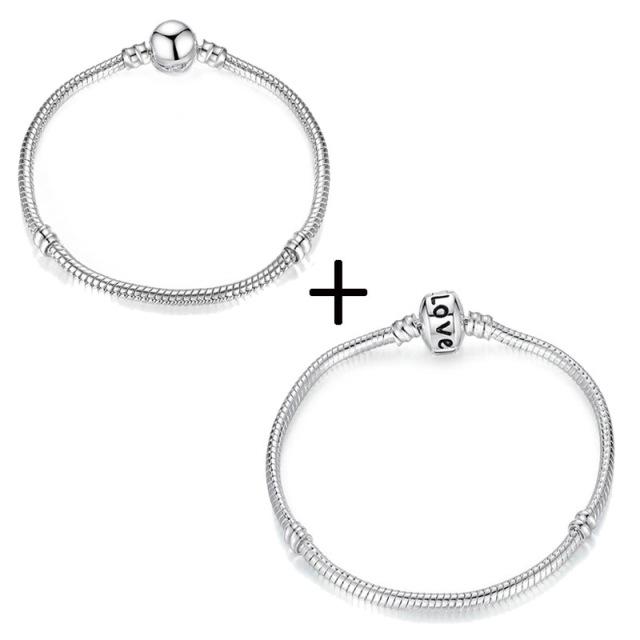 2 Teile/los 40 Stile Hochwertige Kristall Blattform Verschluss Schlangenkette Armband Fit Marke Armbänder für Frauen Schmuck Geschenk Machen 19cm von Joom DACH