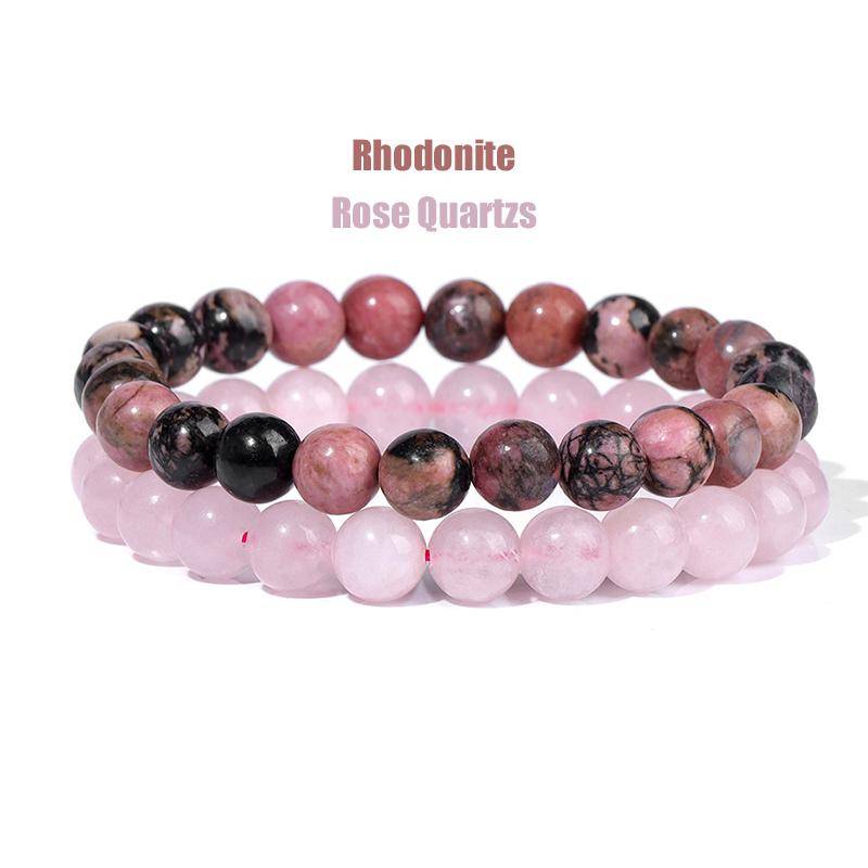 2 Teile/satz Armbänder Für Frauen Naturstein Armband Set Achate 8mm Perlen Armreif Türkis Kristall Armband Männer Schmuck Healing von Joom DACH