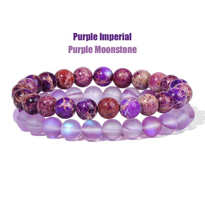 2 Teile/satz Armbänder Für Frauen Naturstein Armband Set Achate 8mm Perlen Armreif Türkis Kristall Armband Männer Schmuck Healing von Joom DACH