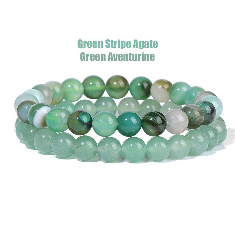2 Teile/satz Armbänder Für Frauen Naturstein Armband Set Achate 8mm Perlen Armreif Türkis Kristall Armband Männer Schmuck Healing von Joom DACH