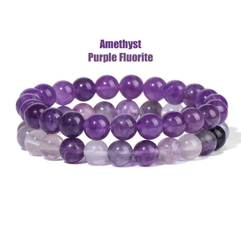 2 Teile/satz Armbänder Für Frauen Naturstein Armband Set Achate 8mm Perlen Armreif Türkis Kristall Armband Männer Schmuck Healing von Joom DACH