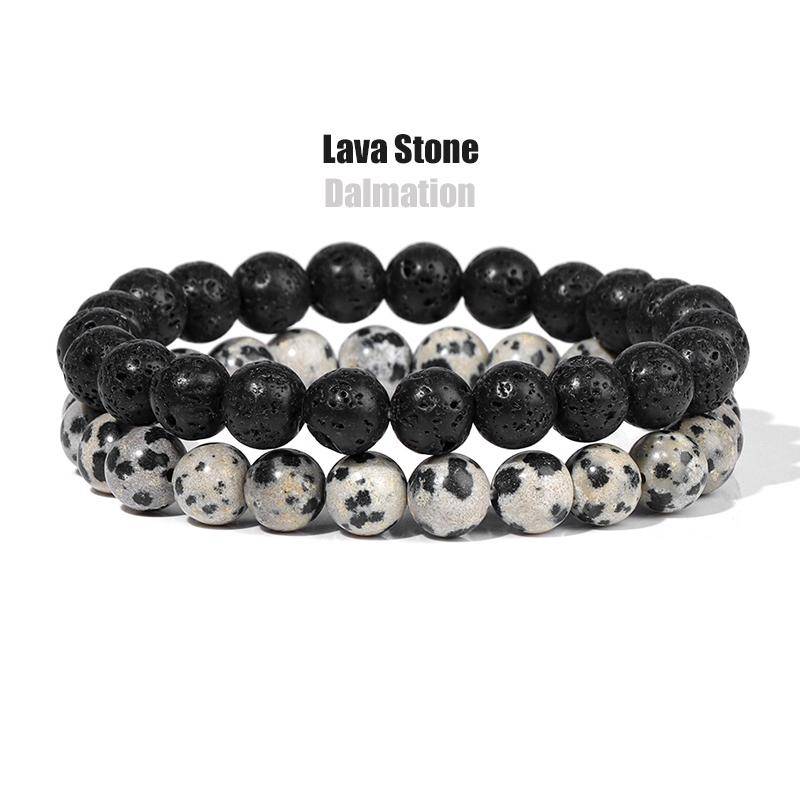 2 Teile/satz Armbänder Für Frauen Naturstein Armband Set Achate 8mm Perlen Armreif Türkis Kristall Armband Männer Schmuck Healing von Joom DACH