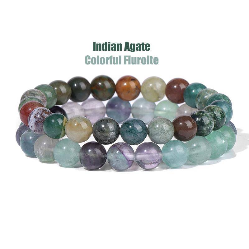 2 Teile/satz Armbänder Für Frauen Naturstein Armband Set Achate 8mm Perlen Armreif Türkis Kristall Armband Männer Schmuck Healing von Joom DACH