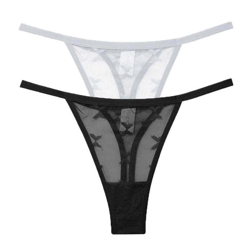 2 Teile/satz Mesh Transparent Tanga Frauen Höschen Unterwäsche Frauen Nahtlose G-String Weibliche Unterhose Dessous Dessous S-XL M von Joom DACH
