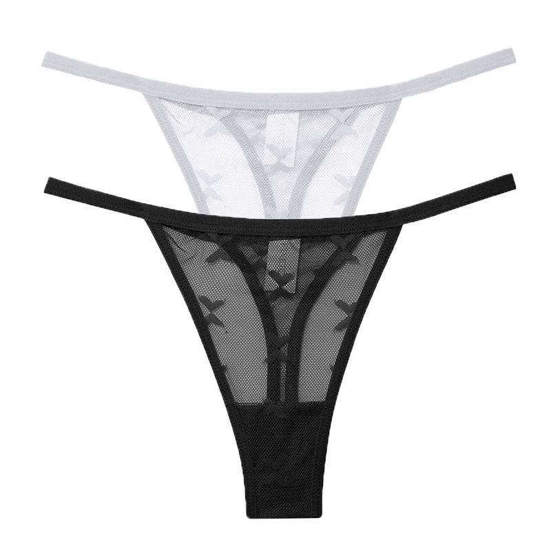 2 Teile/satz Mesh Transparent Tanga Frauen Höschen Unterwäsche Frauen Nahtlose G-String Weibliche Unterhose Dessous Dessous S-XL S von Joom DACH