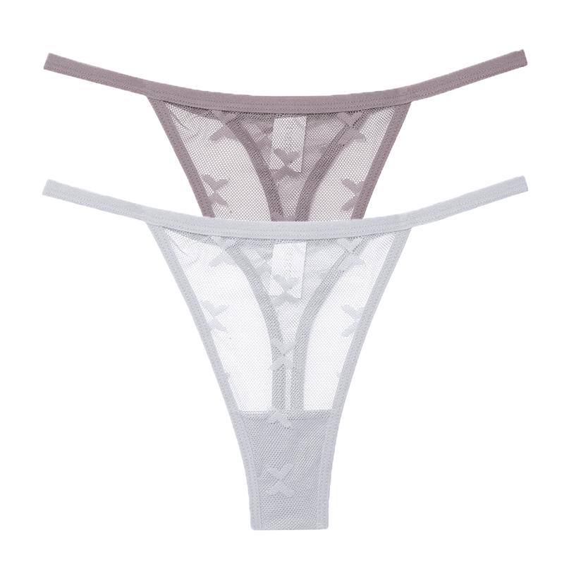 2 Teile/satz Mesh Transparent Tanga Frauen Höschen Unterwäsche Frauen Nahtlose G-String Weibliche Unterhose Dessous Dessous S-XL S von Joom DACH