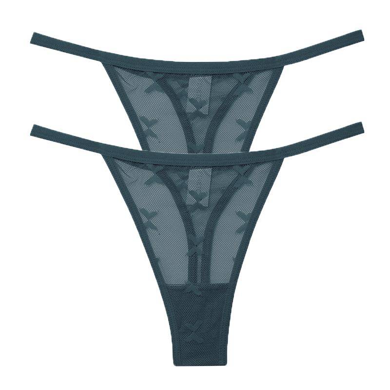 2 Teile/satz Mesh Transparent Tanga Frauen Höschen Unterwäsche Frauen Nahtlose G-String Weibliche Unterhose Dessous Dessous S-XL XL von Joom DACH