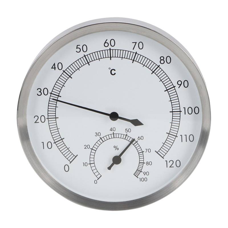 2-in-1 Edelstahl Dampfbad Sauna Raum Thermometer Hygrometer Thermo-Hygrometer Innen von Joom DACH