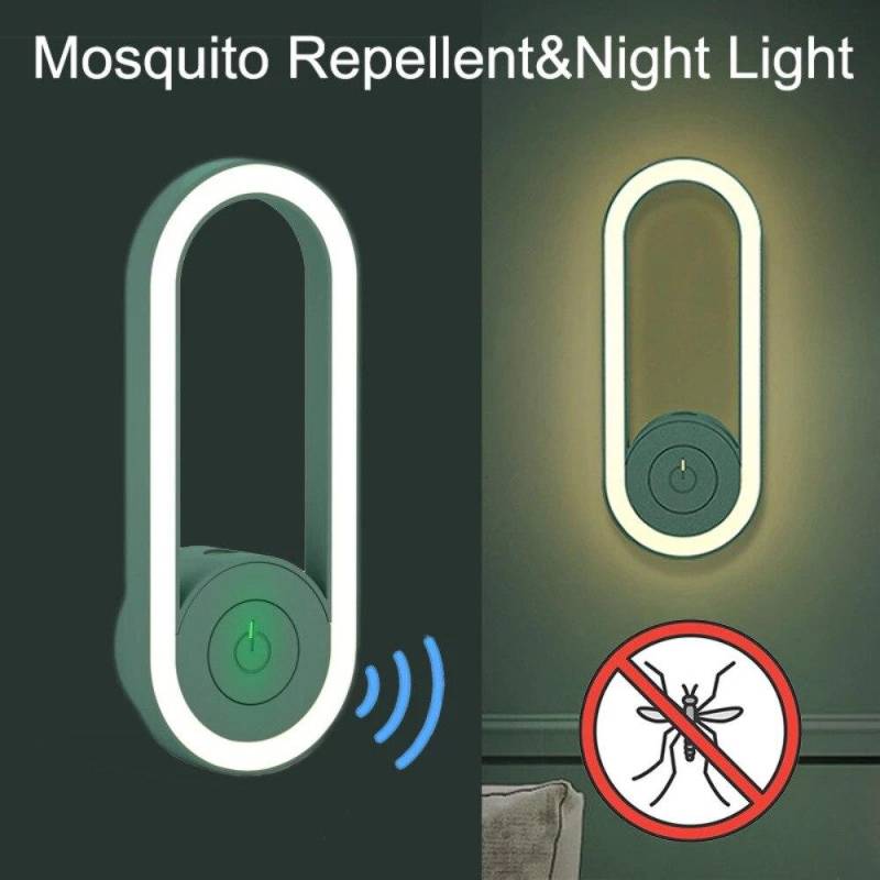 2 in 1 Ultraschall-Mückenschutz, Mini-LED-Nachtlicht, Mückenvernichter für den Innenbereich, elektronischer Mückenabwehr, Insektenvernichter 1PC EU Plug von Joom DACH