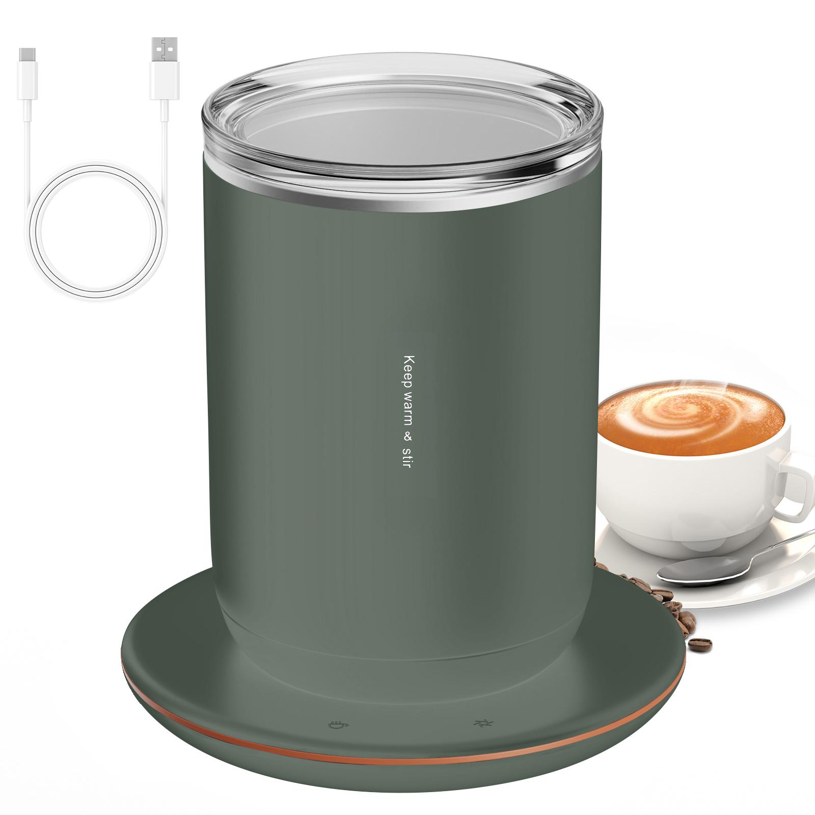 2 in 1 selbstrührender Kaffeebecher 55 Grad Celsius / 131 Grad Fahrenheit Tassenwärmer mit konstanter Temperatur 10 W magnetischer grün 2 in 1 selbstrührender Kaffeebecher 55 Grad Celsius / 131 Grad Fahrenheit Tassenwärmer mit konstanter Temperatur 10 W magnetischer grün von Joom DACH