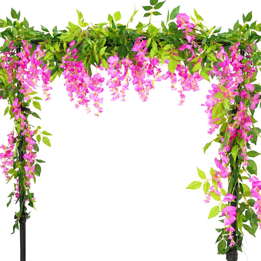 2 stücke 1,8 m Glyzinien Künstliche Blume Reben Ivy Leaf Garland Rattan String Blumen Gefälschte Pflanze Blatt Rattan Trailing Gefälschte Blume 2pcs von Joom DACH