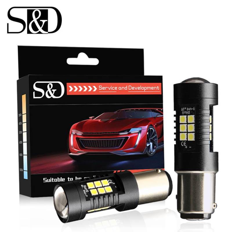 2 stücke 1200Lm 1157 BAY15D Led P21/5W Led-lampen 21SMD 3030 Auto Reverse Lichter Stop Rücklicht blinker Rot Bernstein Weiß weiß von Joom DACH