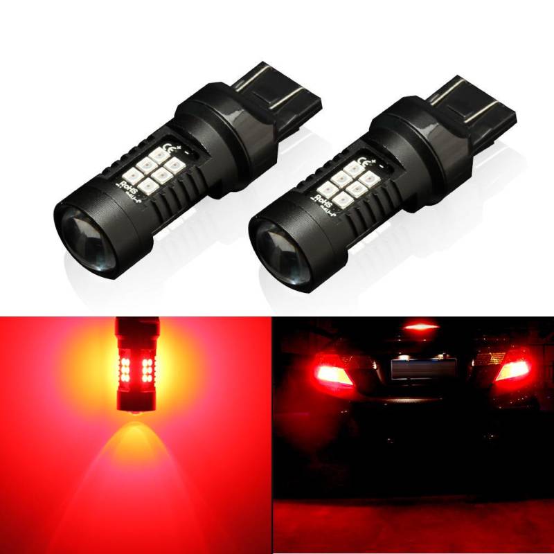 2 stücke 1200Lm T20 7443 Led-lampen 7440 W21/5 W LED Auto Lichter Blinker Bremslicht Parkplatz licht Auto Nebel Lampen Rot Bernstein weiß von Joom DACH