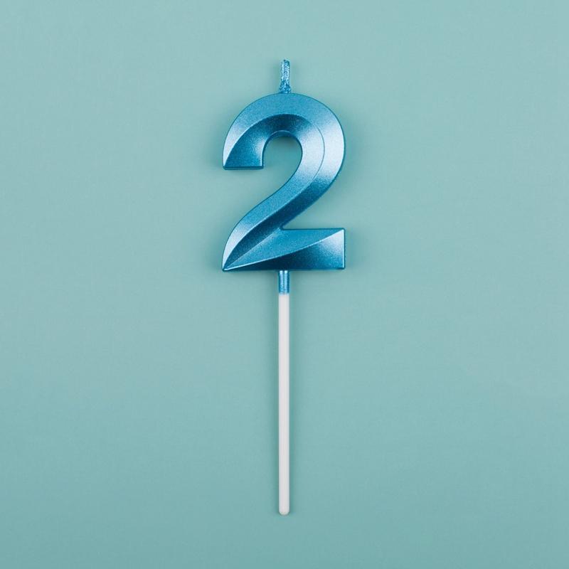 2 stücke 3D Anzahl Kuchen Dekorieren Kerzen Bunte Kuchen Topper Geburtstag Party Memorial Tag Mädchen Glücklich Geburtstag Kuchen Topper Dekoration von Joom DACH