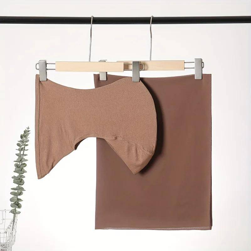 2 stücke Einfarbig Muslimischen Chiffon Hijab Schal Mode Frauen Ramadan Lange Tücher Bandana Turban Kopf Schal Klassische Kopf Wrap von Joom DACH