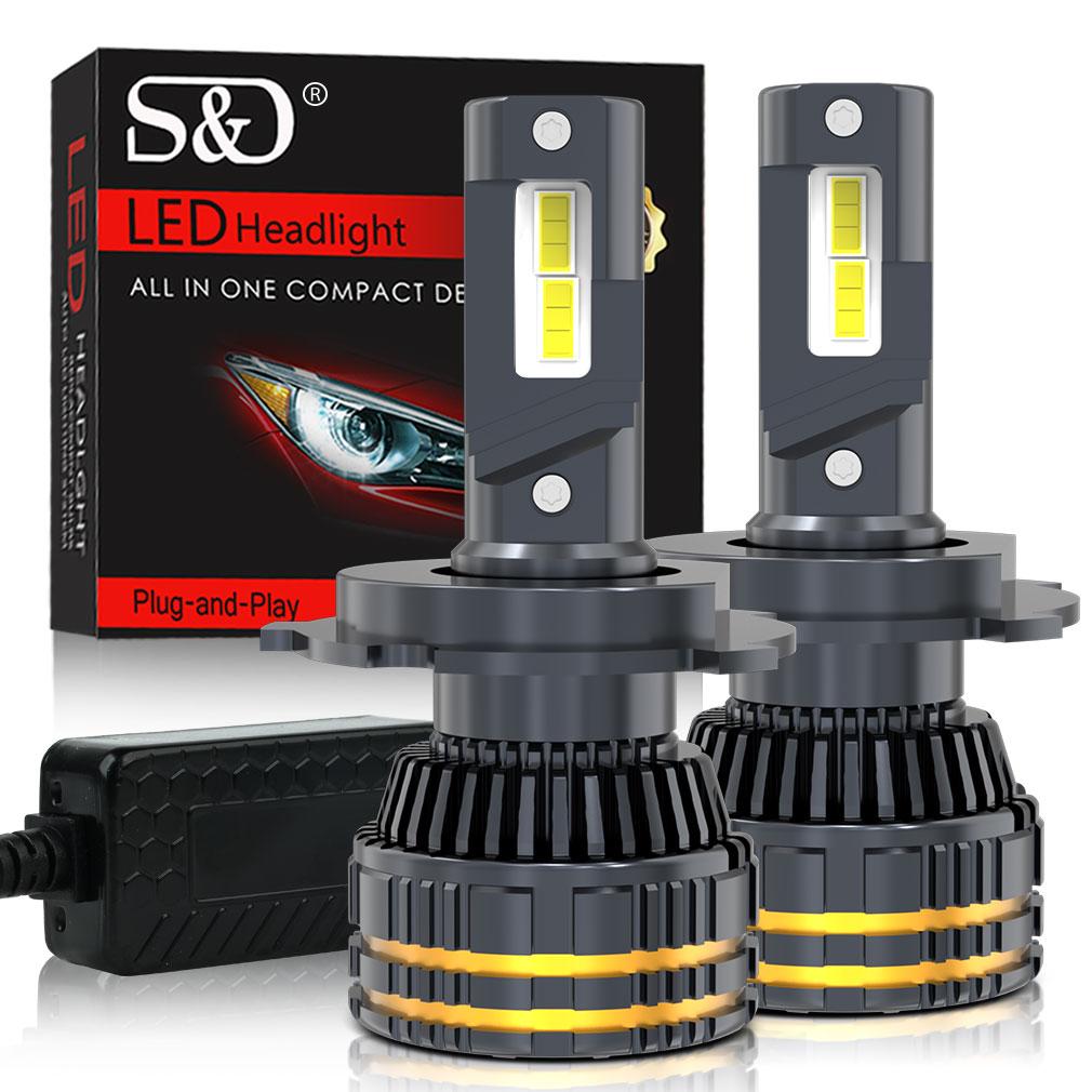 2 stücke H7 H4 LED Canbus Auto Scheinwerfer Lampen 200W 90000LM H1 H8 H9 HB3 9005 HB4 9006 H11 9012 Hir2 Led-lampe Auto Turbo Lampe für VW Ford 6000K 9012 Hir2 von Joom DACH